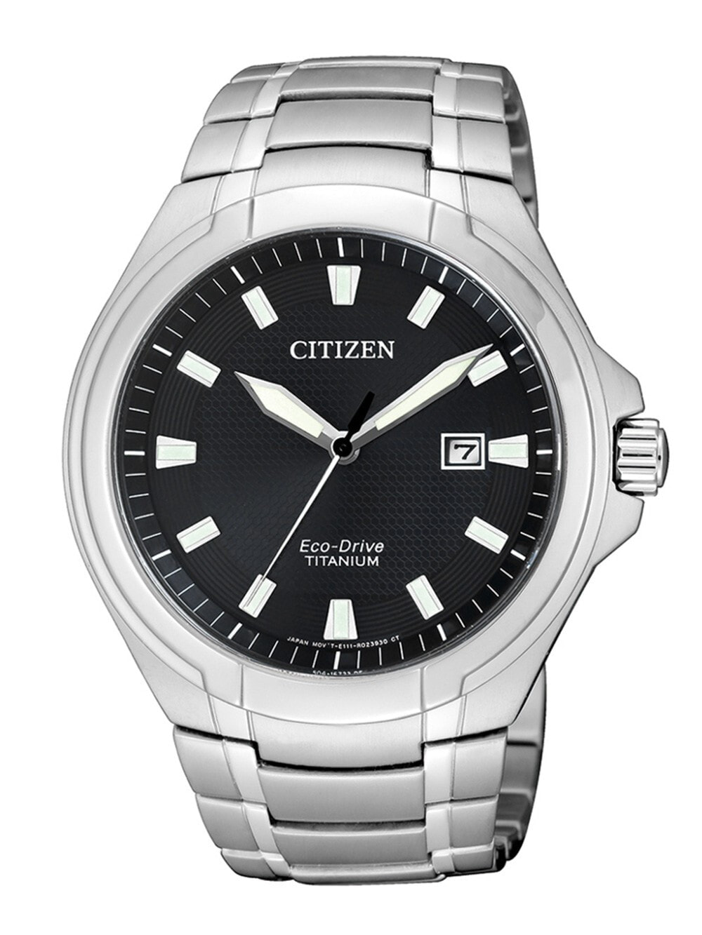 Мужские наручные часы с серебряным браслетом Citizen BM7430-89E Eco-Drive Super-Titanium Mens 42mm 10 ATM