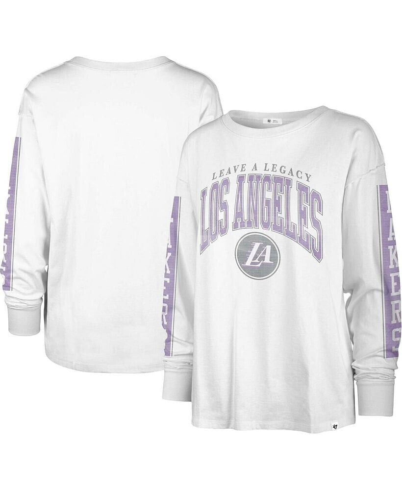 '47 Brand women's White Los Angeles Lakers City Edition SOA Long Sleeve T-shirt