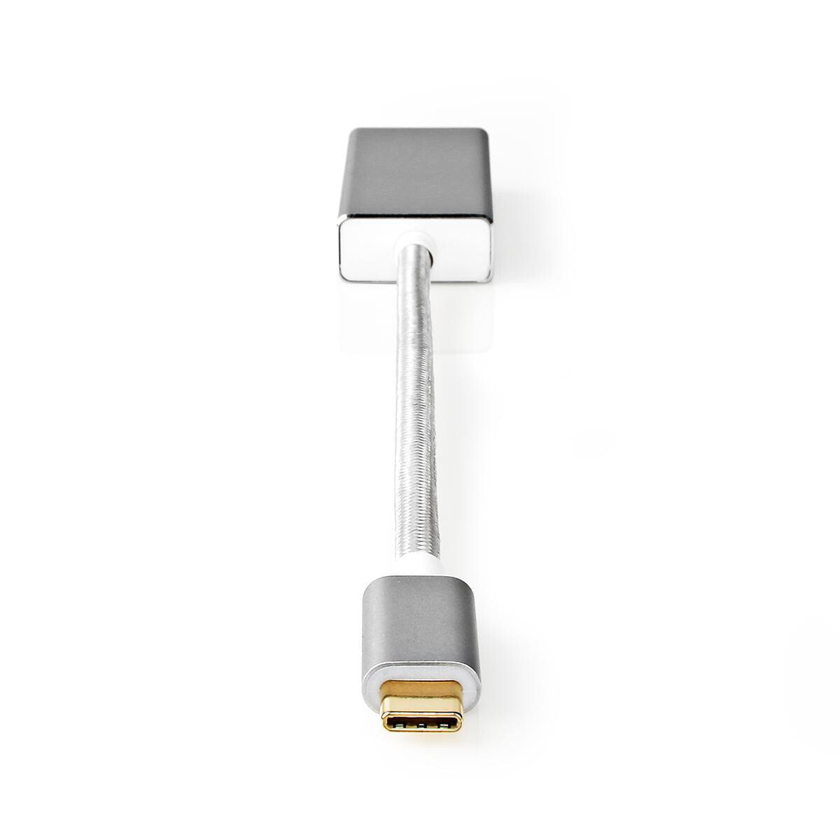 Nedis CCTB64450AL02 - 0.2 m - USB Type-C - DisplayPort - Male - Female - Straight