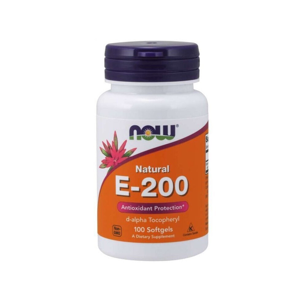 Витамин Е NOW Natural E-200 -- 100 Softgels