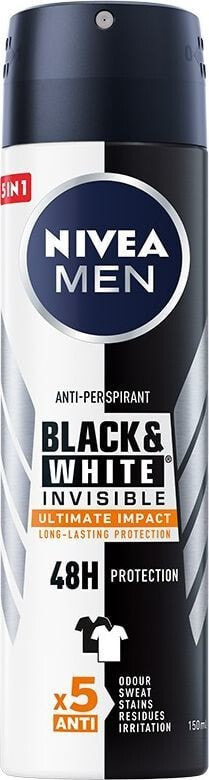 Nivea Men Invisible Black & White Antiperspirant Spray Невидимый антиперспирант-спрей для мужчин 150 мл