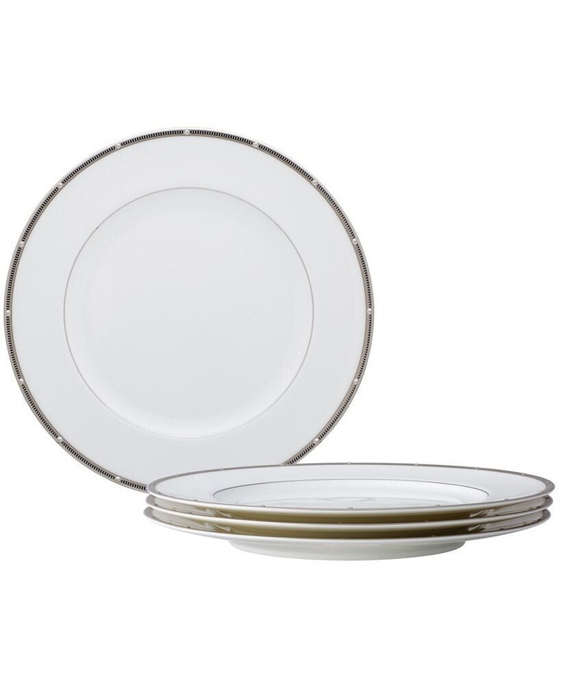 Noritake rochelle Platinum Set of 4 Dinner Plates, Service For 4