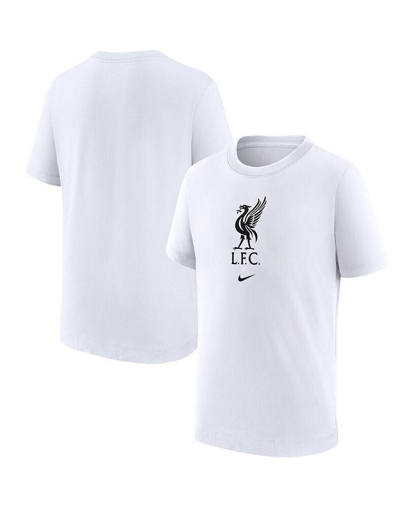 Nike big Boys White Liverpool Crest T-shirt