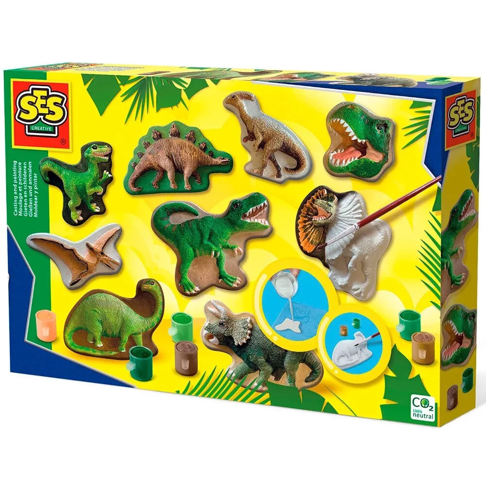 SES CREATIVE Game Mold And Paint Dinosaurs