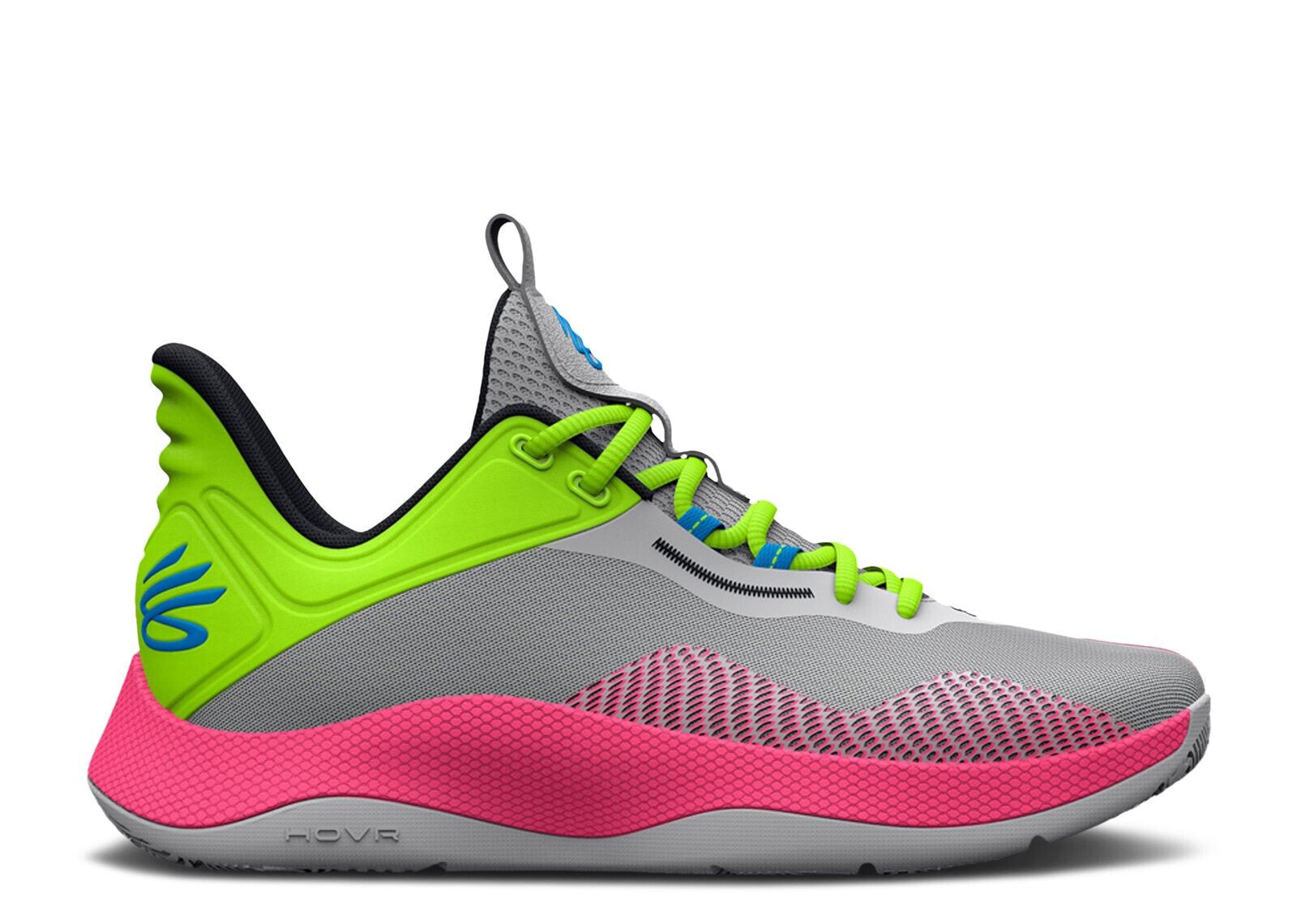 Curry HOVR Splash 'Halo Grey Lime Pink'