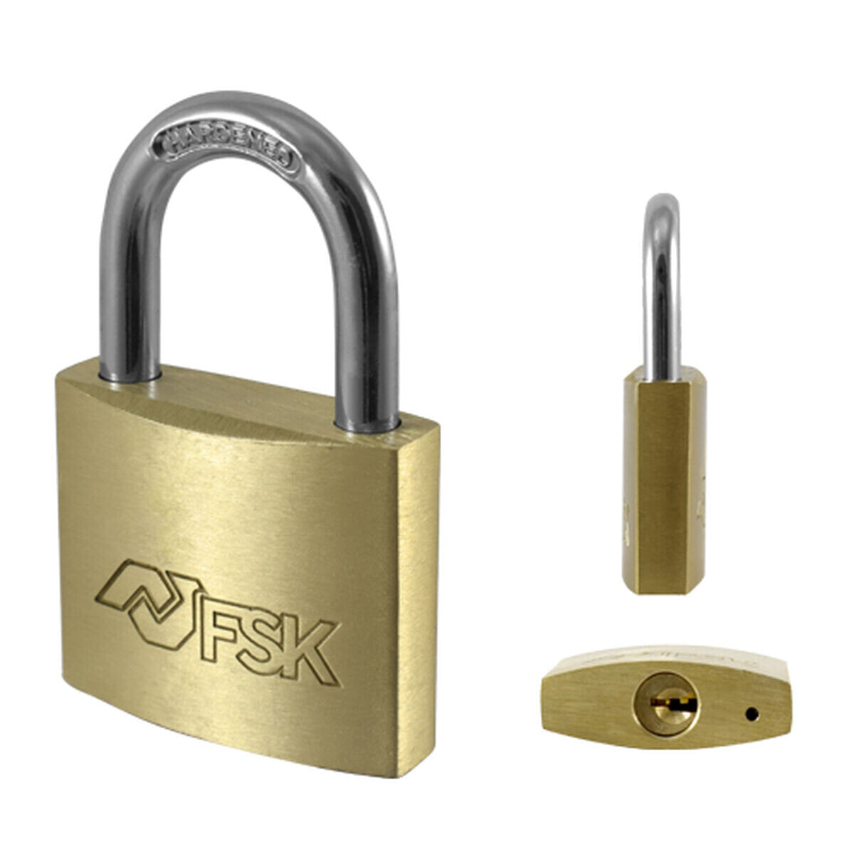 Key padlock Ferrestock Brass 40 mm