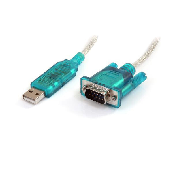 StarTech.com ICUSB232SM3 кабельный разъем/переходник DB-9 USB 2.0 A Синий, Прозрачный