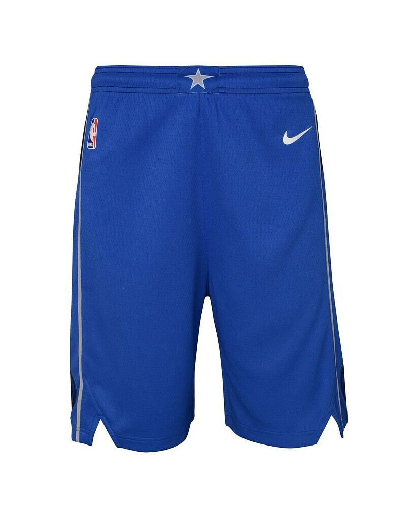 Nike big Boys Blue Dallas Mavericks Icon Edition Mesh Performance Swingman Shorts
