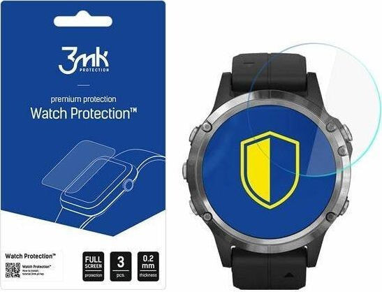 3MK Szkło hybrydowe 3MK FlexibleGlass Watch Protection Garmin Fenix 5 Plus