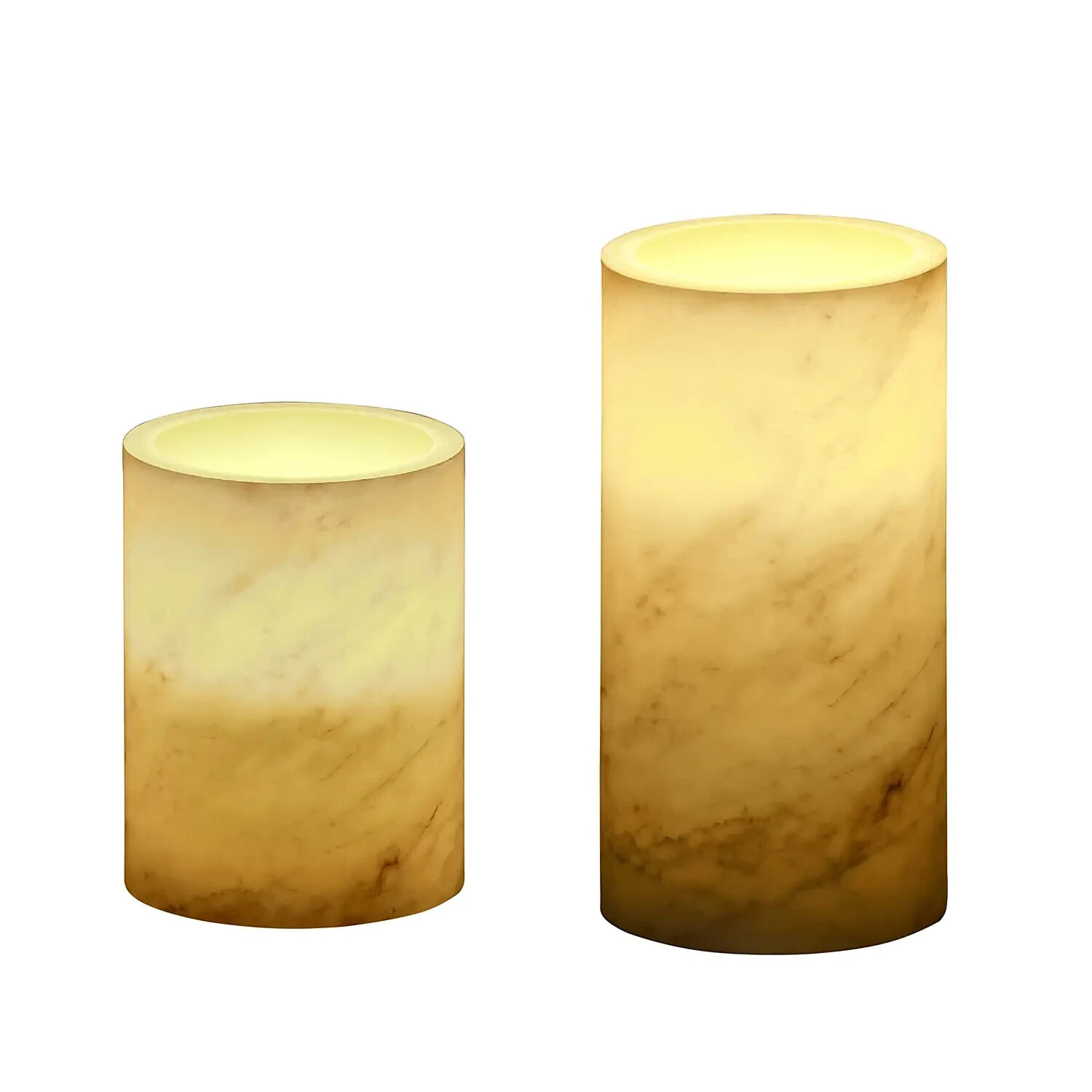 LED-Kerze Cosy Marble 2er-Set