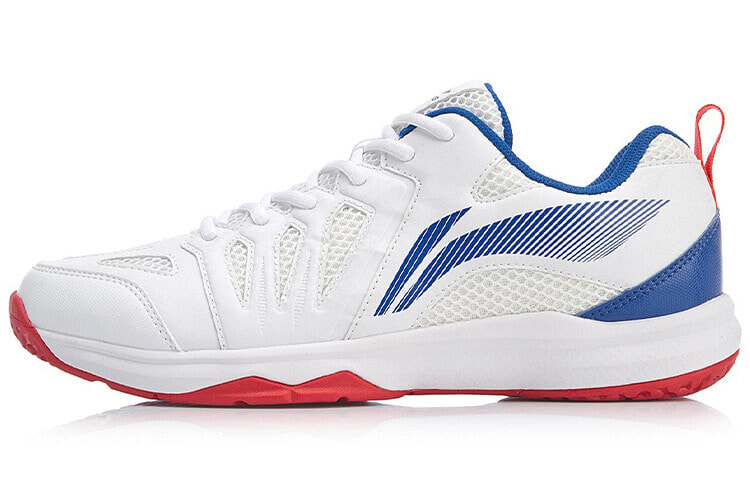 LINING Ace Badminton Shoes Men Low-Top Standard White/Royal Blue