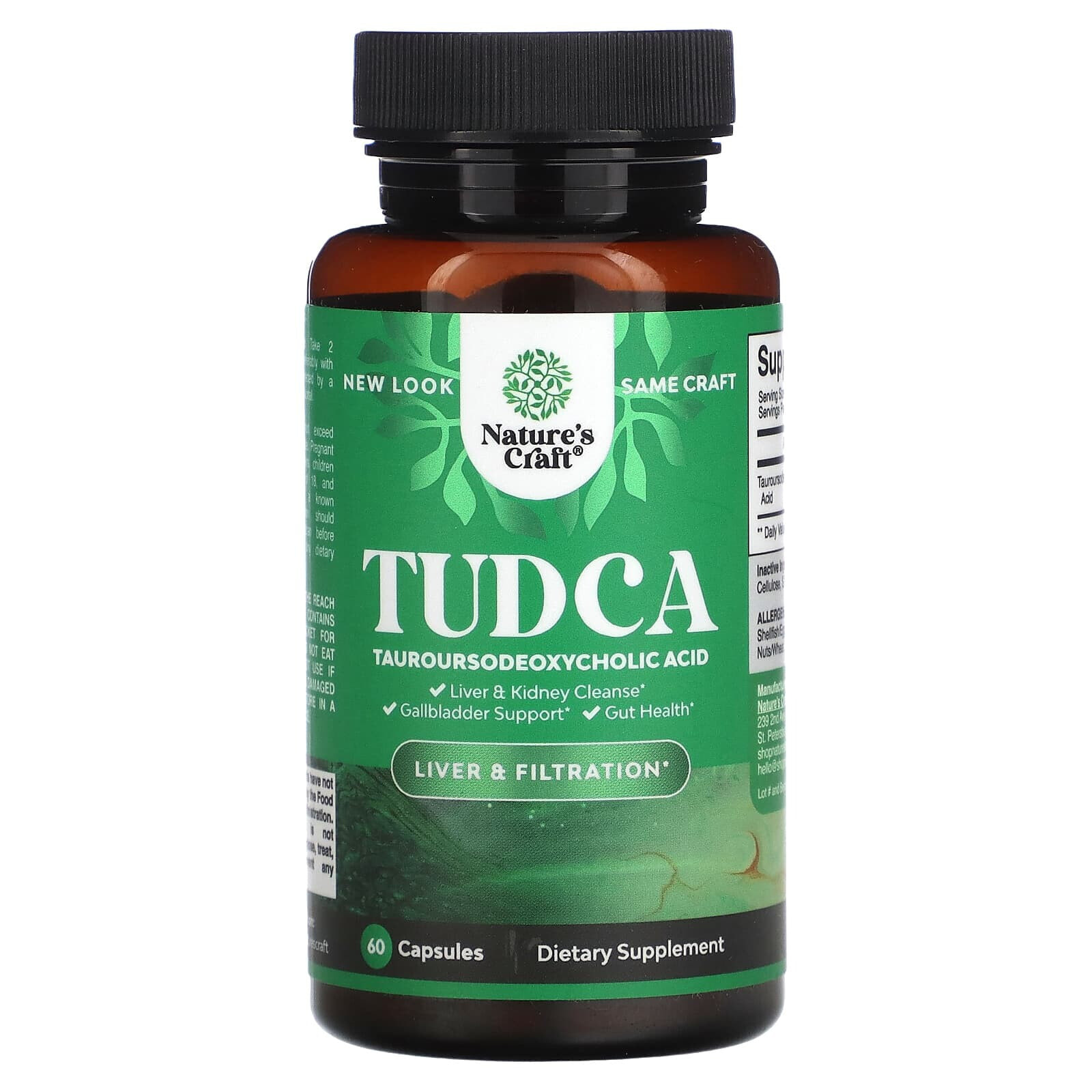 Tudca, Tauroursodeoxycholic Acid, 60 Capsules