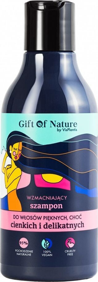 Vis Plantis Gift Of Nature Shampoo Укрепляющий шампунь, с черным тмином, для тонких и чувствительных волос 300 мл