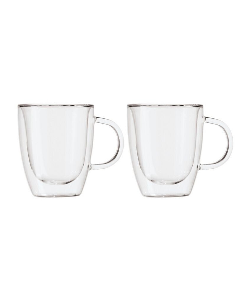 Oggi set of 2, 12 oz Double Wall Glass Mug Set