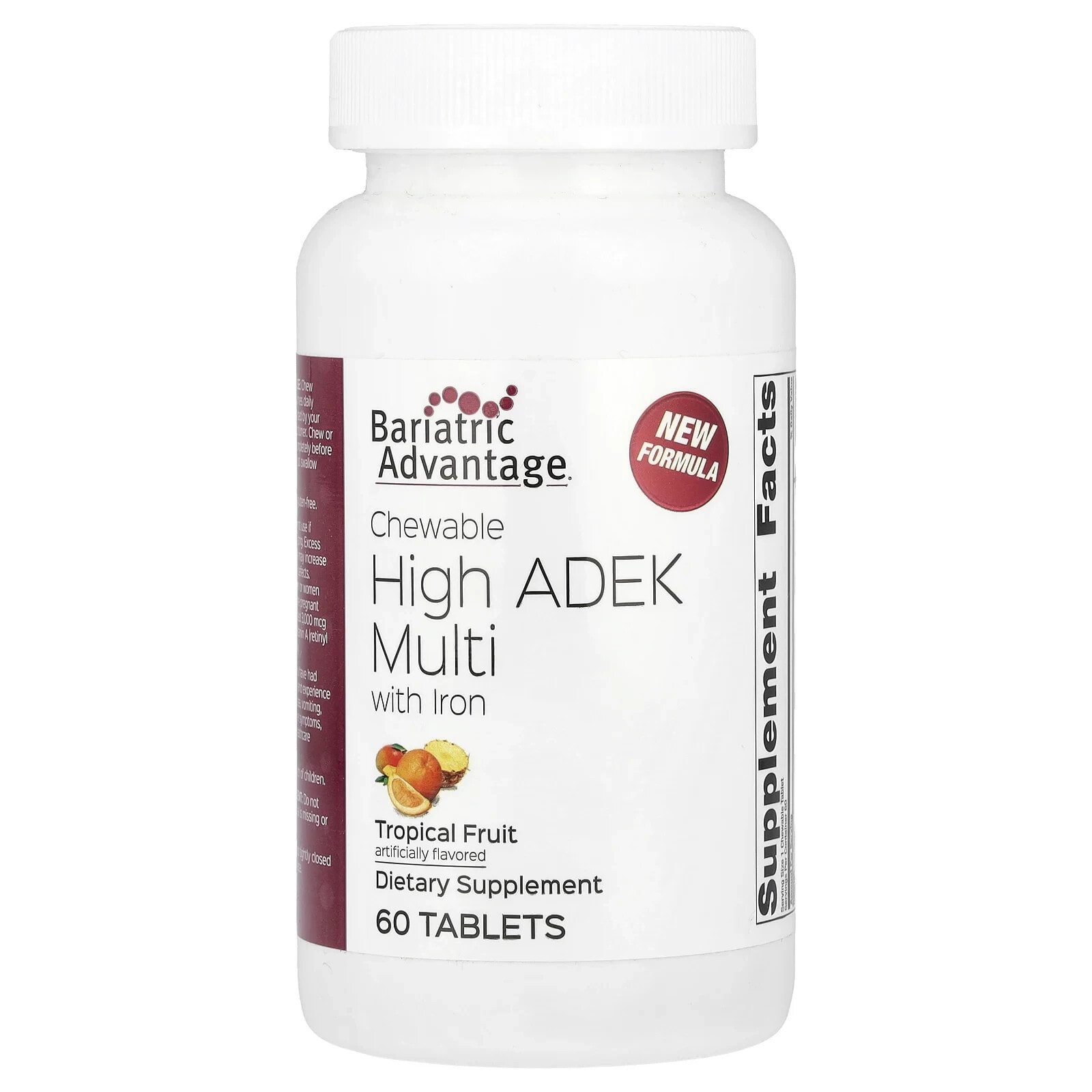 Chewable High ADEK Multi with Iron, Tropical Fruit, 60 Tablets