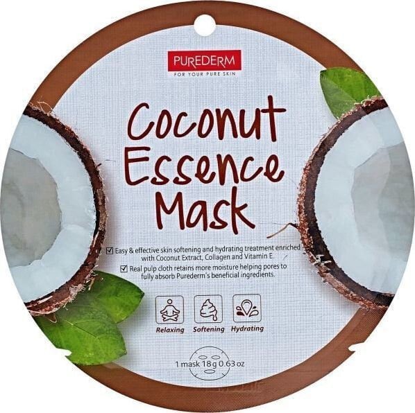 Purederm Maseczka do twarzy Coconut Essence Mask nawilżająca 18g