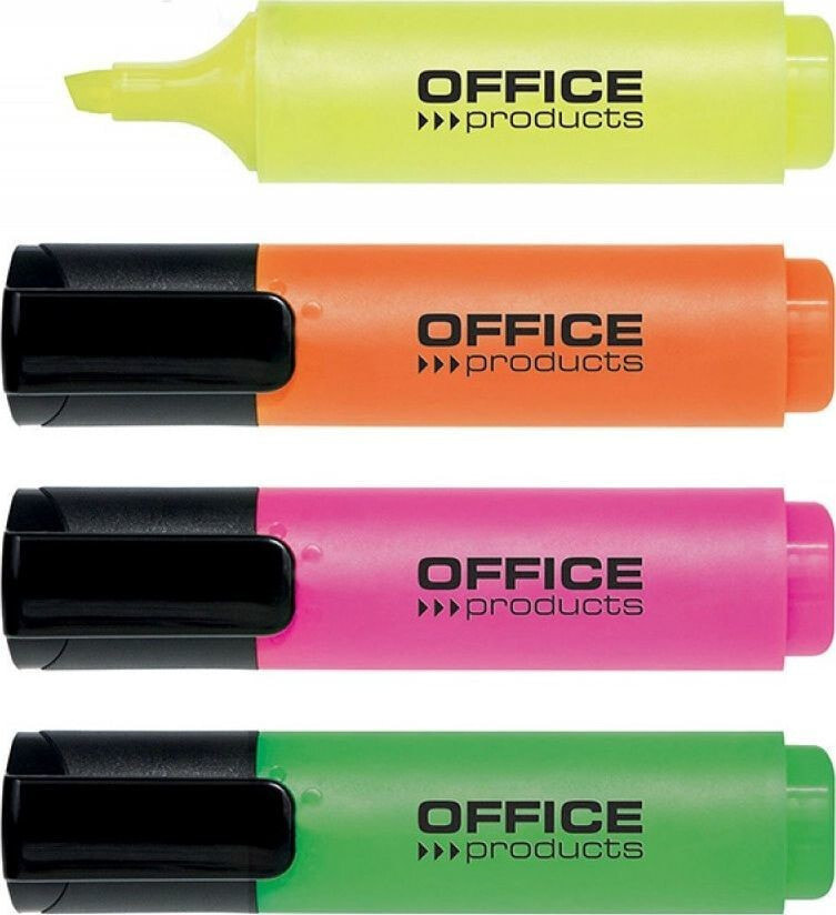 Набор фломастеров для рисования Office Products Zakreślacz 2-5mm (linia), 4szt., mix kolorów