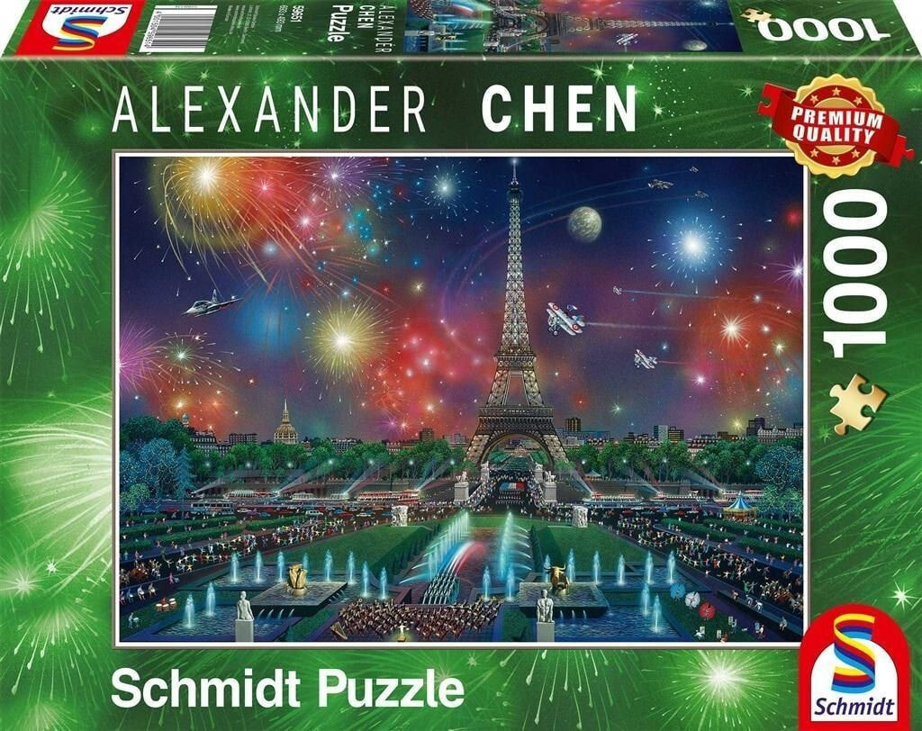 Schmidt Spiele Puzzle 1000 Fajerwerki nad Wieżą Eiffla G3