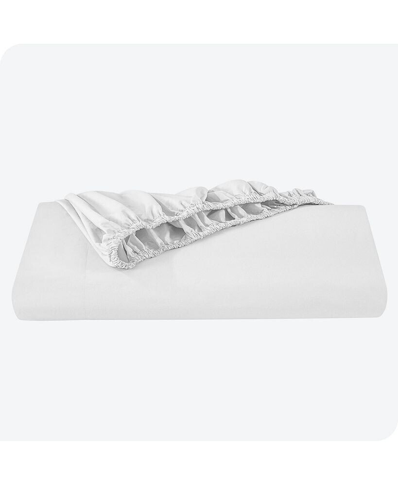 Bare Home organic Cotton Percale Fitted Sheet Full