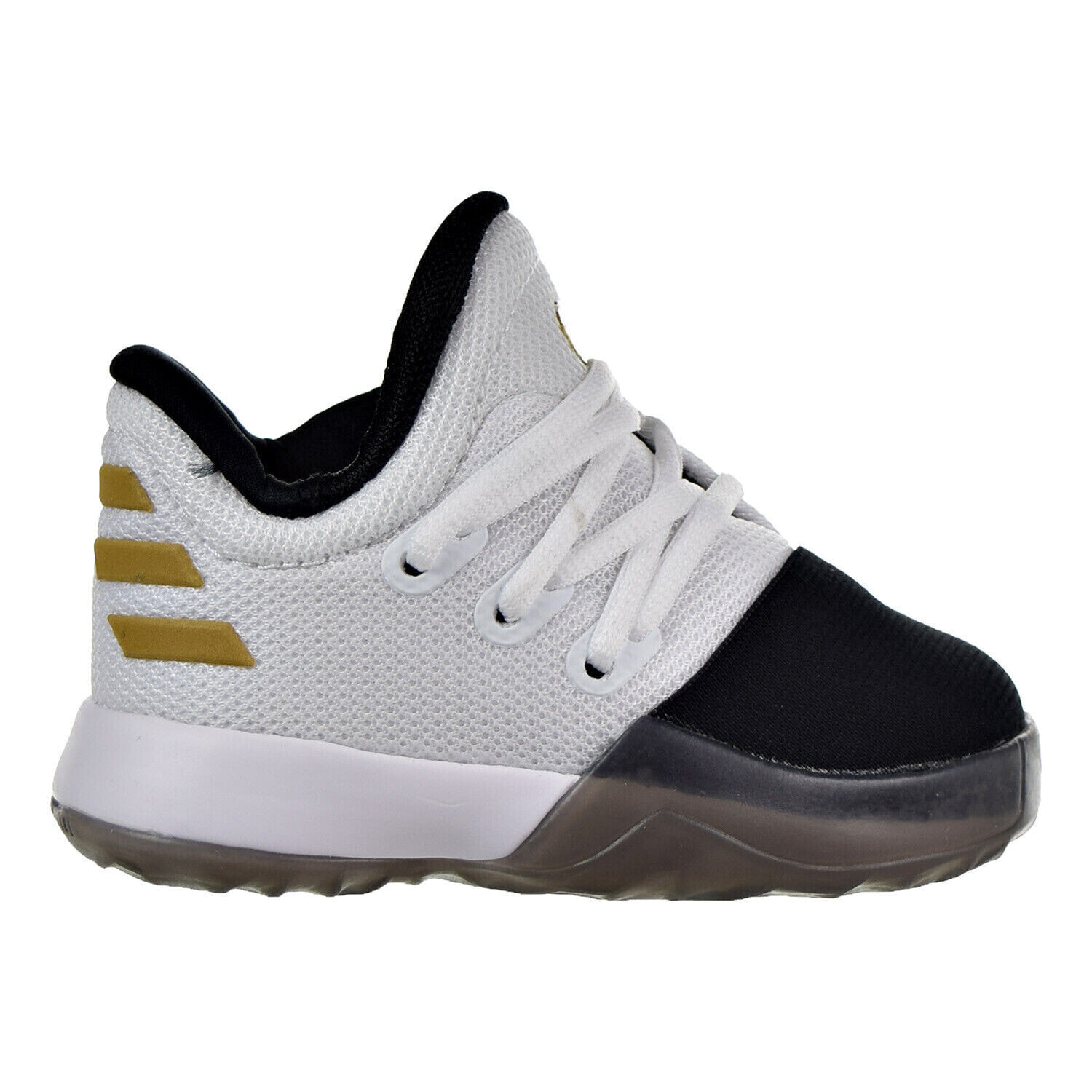 Adidas Harden Vol.1 I Toddler's Shoes White-Black-Metallic Gold by3674