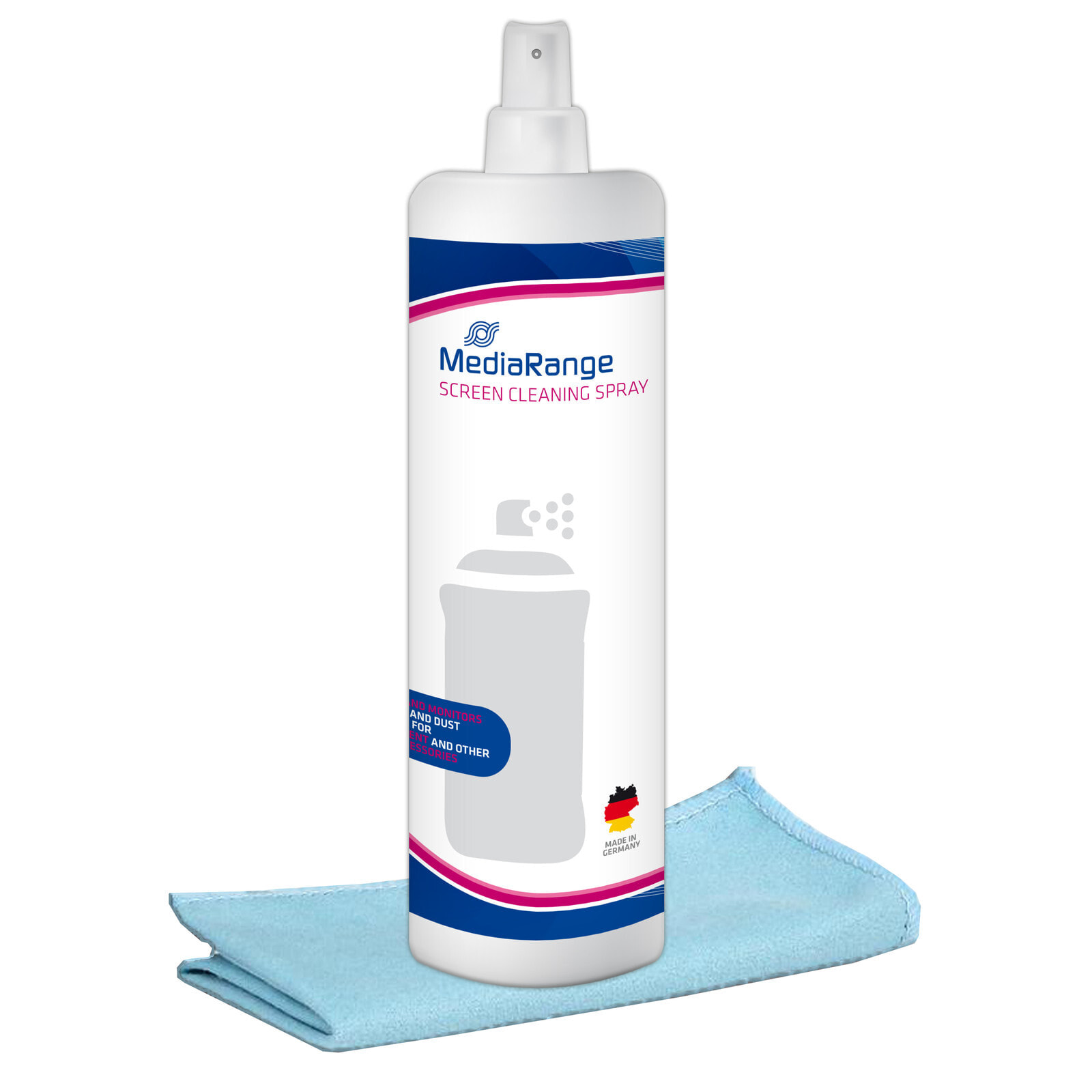 MediaRange MR721 набор для чистки оборудования Влажная/сухая ткань и жидкость для чистки оборудования ЖК/TFT/Плазма 250 ml