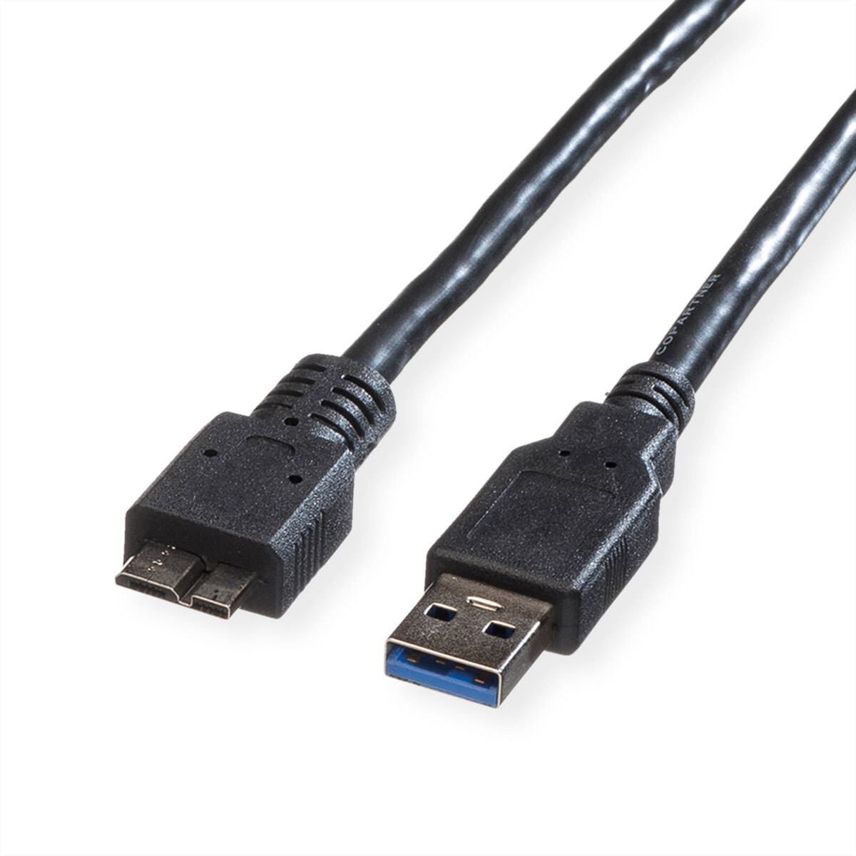 ROLINE 11.02.8873 USB кабель 0,8 m 3.2 Gen 1 (3.1 Gen 1) USB A Micro-USB B Черный