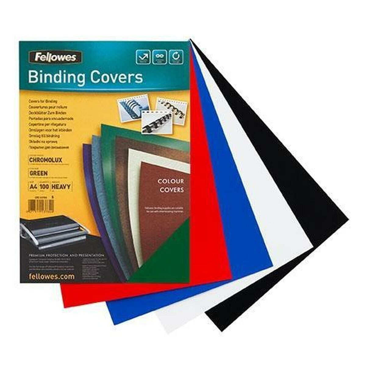 Cover Fellowes Binding Red A4 Cardboard (50 Units)