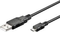 Hapena USBAM11/1 - 1 m - USB A - Micro-USB B - USB 2.0 - 480 Mbit/s - Black