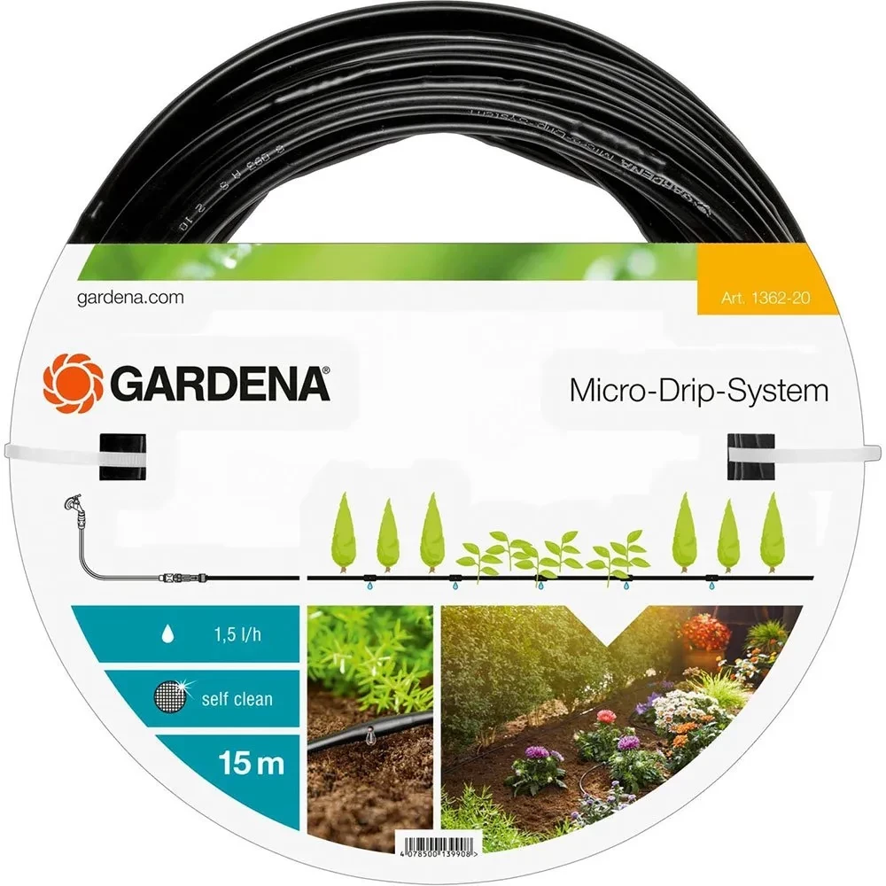 GARDENA 01362-20 1.5L/H Drip Hose 4.6 mm 15 m