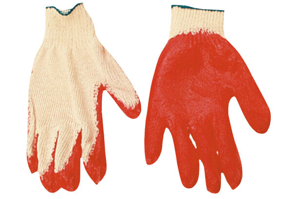 Top Tools Working gloves in cotton knit, rubber coated 9 "red - 83S203