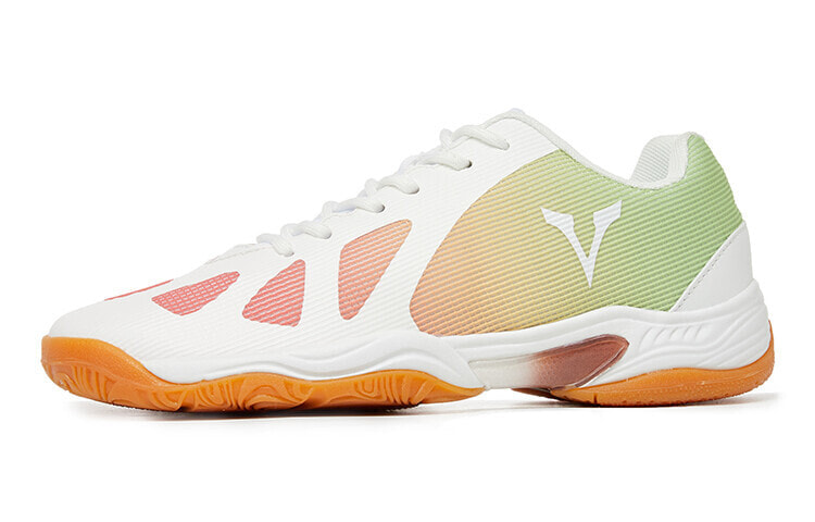 VOIT Badminton Shoes Unisex Low-Top White Rainbow