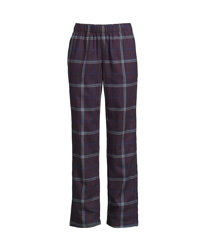 Women's Print Flannel Pajama Pants Lands' End Цвет: Black currant plaid;  Размер: XXSmall купить от 4738 рублей в интернет-магазине ,  женские пижамы Lands' End