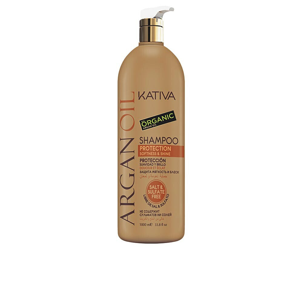 Kativa Argan Oil Shampoo Защитный шампунь с аргановым маслом для мягкости и блеска волос 1000 мл