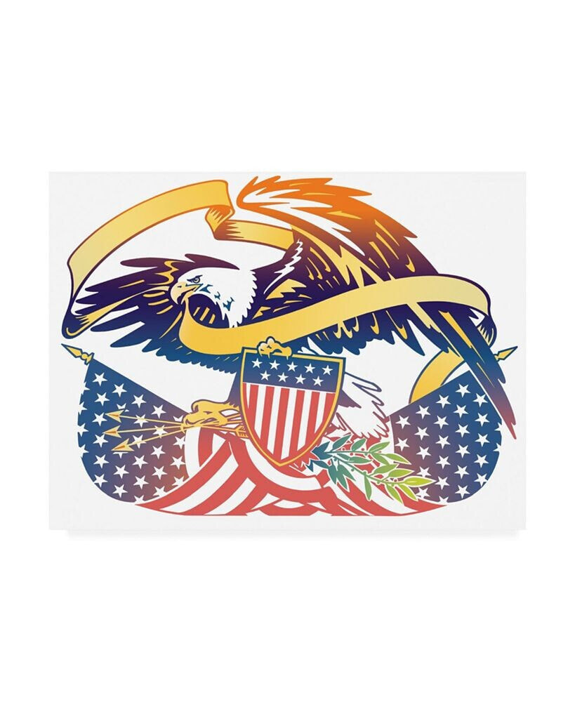 Trademark Global david Chestnutt American Eagle Flag Canvas Art - 27