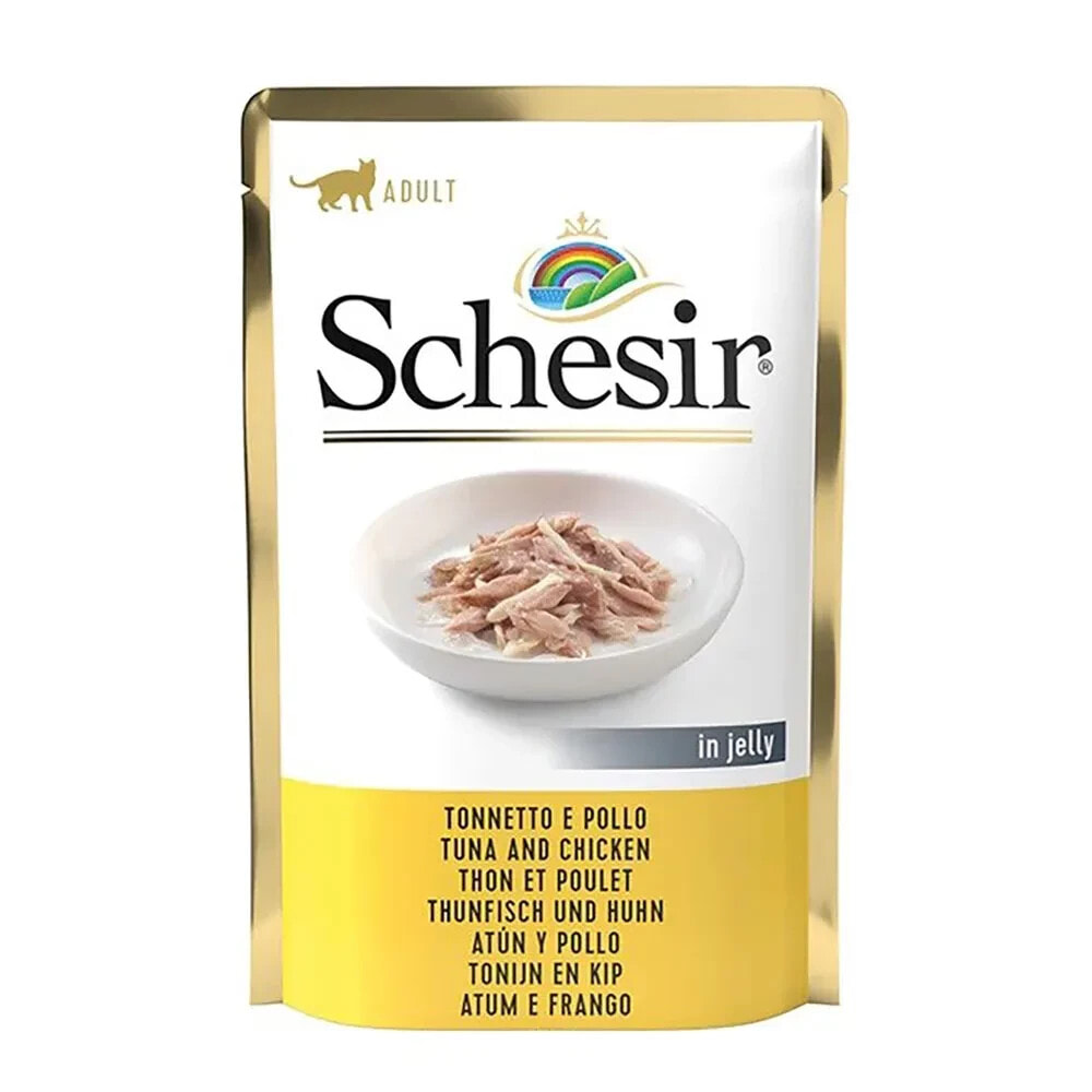 SCHESIR In jelly tuna with chicken wet cat food 85g