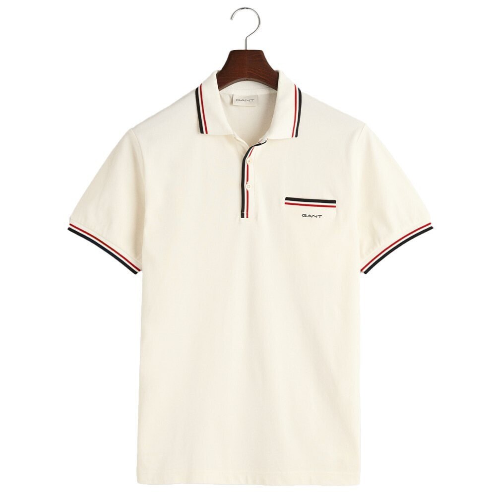 GANT 2-Col Tipping Pique Short Sleeve Polo