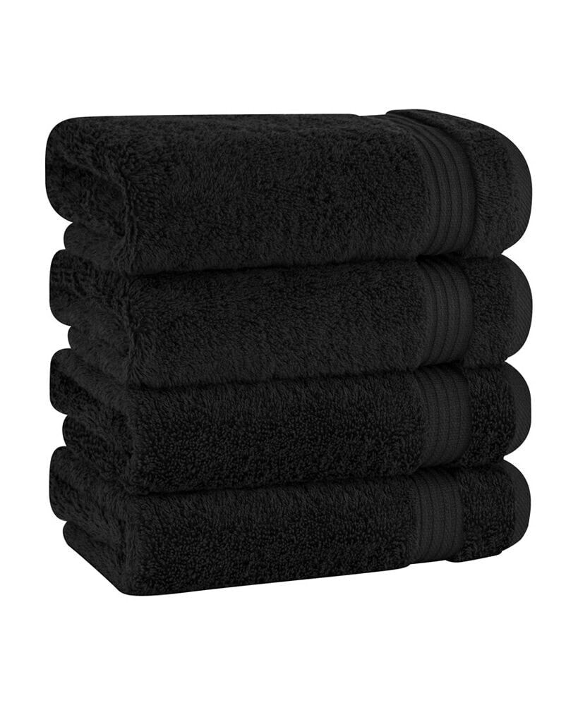 American Soft Linen bekos Premium 100% Turkish Cotton 4-Piece Hand Towel Set