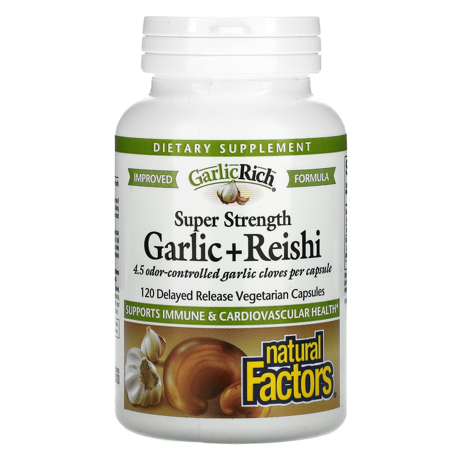 GarlicRich, Super Strength Garlic + Reishi, 120 Delayed Release Vegetarian Capsules