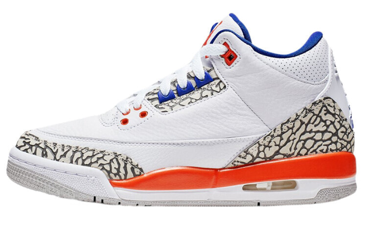 Jordan Air Jordan 3 Knicks 中帮 复古篮球鞋 GS 白蓝橙 / Кроссовки Jordan Air Jordan 398614-148