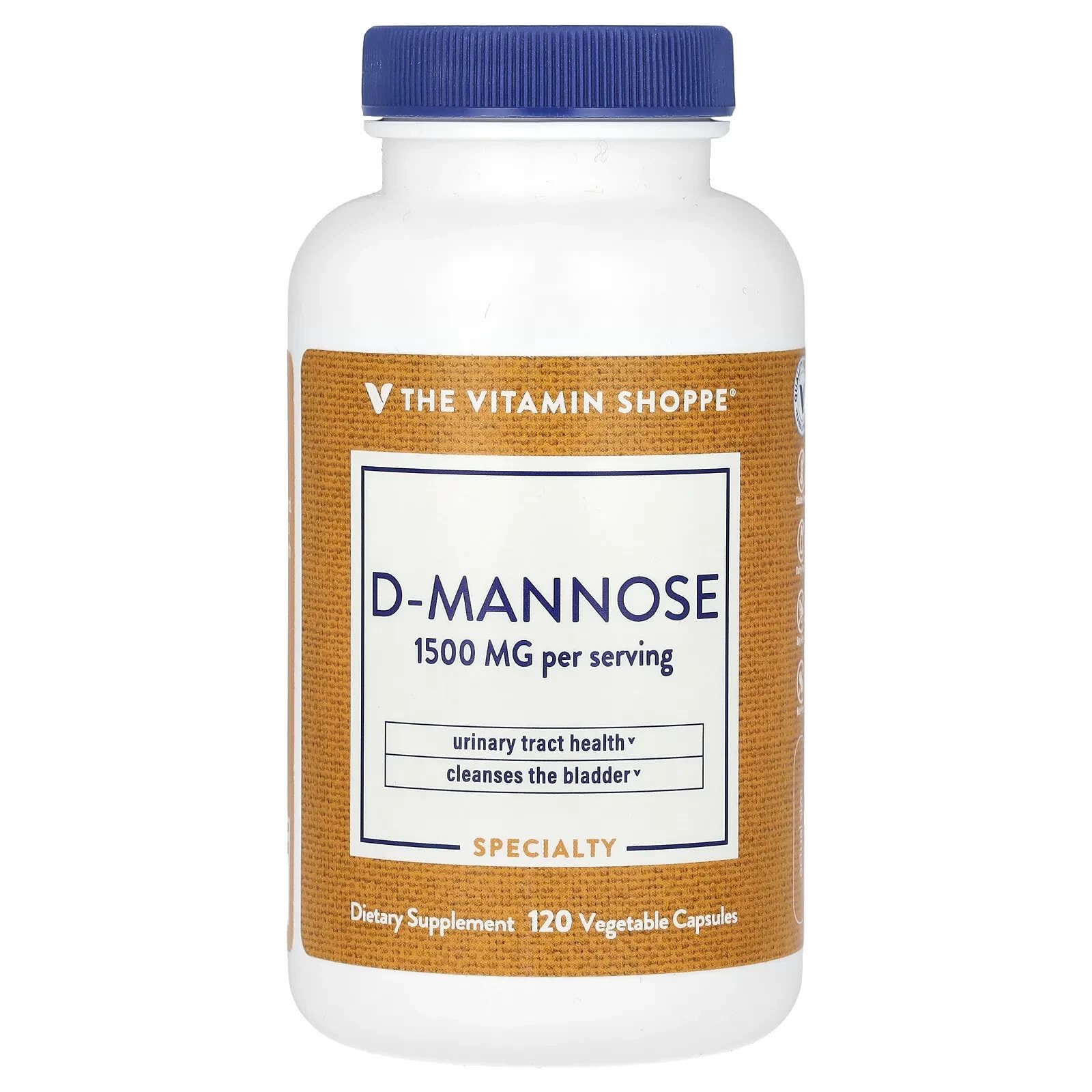 D-Mannose , 1,500 mg , 120 Vegetable Capsules (500 mg per Capsule)