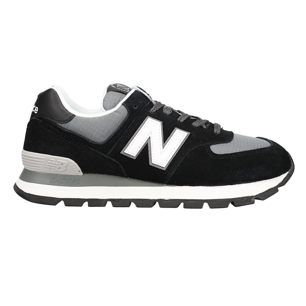 New Balance 574 Lace Up Mens Black Sneakers Casual Shoes ML574DZB