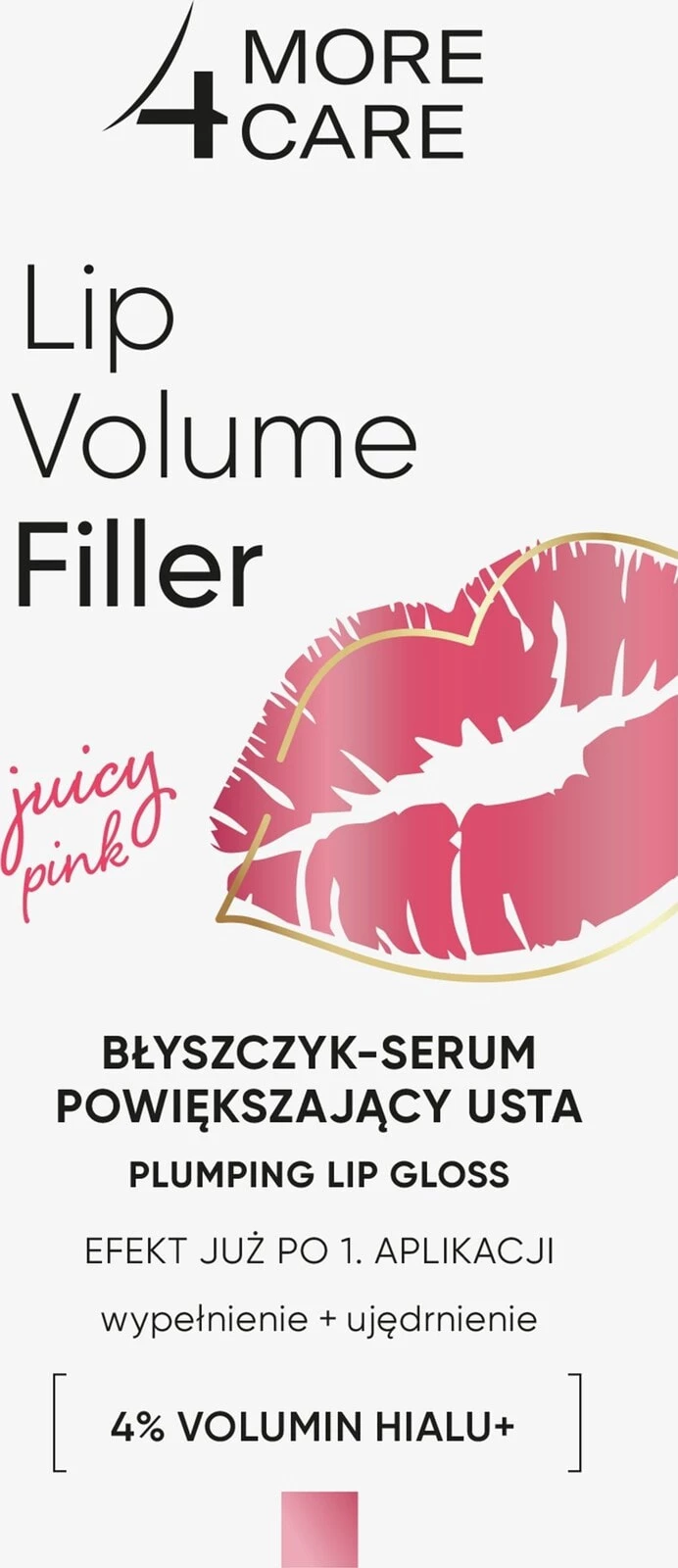 MORE4CARE_Lip Volume Filler błyszczyk-serum powiększający usta Juicy Pink 4,8g