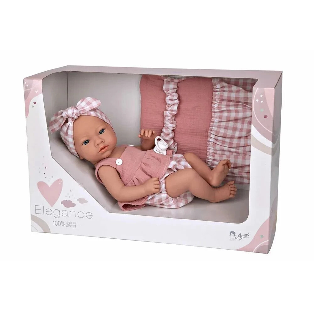 MUÑECAS ARIAS Elegance Aria With Bag Body Vinyl Sex Girl baby doll 38 cm