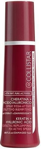 Collistar Keratin + Hyaluronic Acid Fix Active Spray Восстанавливающий спрей с гиалуроновой кислотой и кератином для поврежденных волос 100 мл