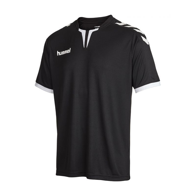Мужская футболка спортивная  черная с логотипом Hummel Core Poly T-shirt M 003636-2005
