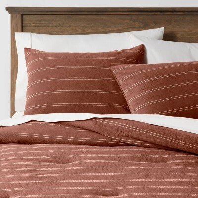Simple Woven Stripe Comforter & Sham Set - Threshold