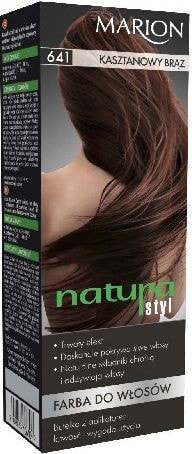 Marion Natural Styl Color Cream No.641 Стойкая питательная краска для волос с протеинами шелка, оттенок каштановый