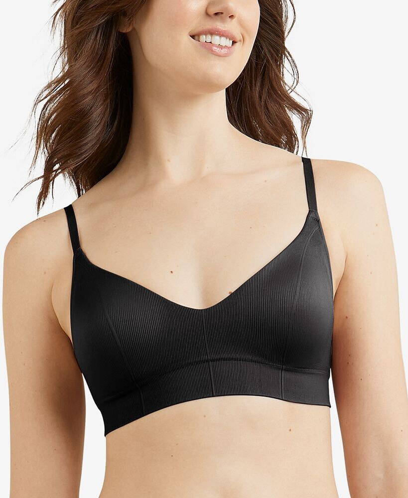 Lightly Lined Seamless Ribbed Bralette - Smooth coffee