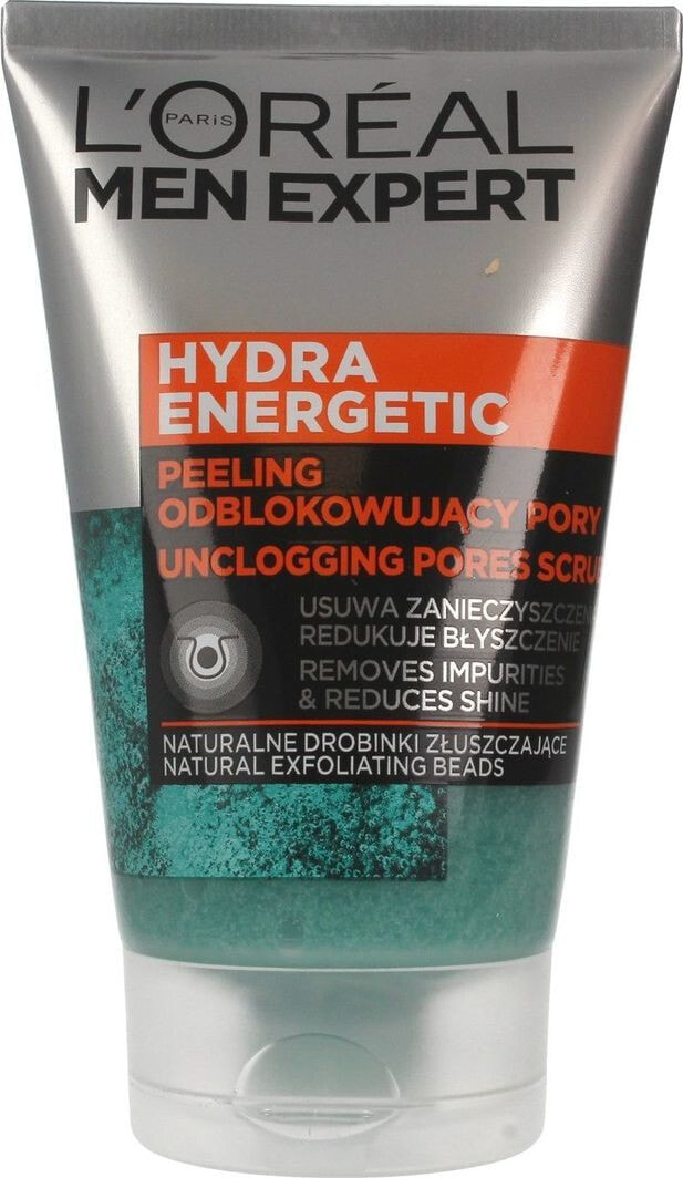 LOreal Paris Men Expert Hydra Energetic Peeling Очищающий и отшелушивающий пилинг, уменьшающий блеск  100 мл