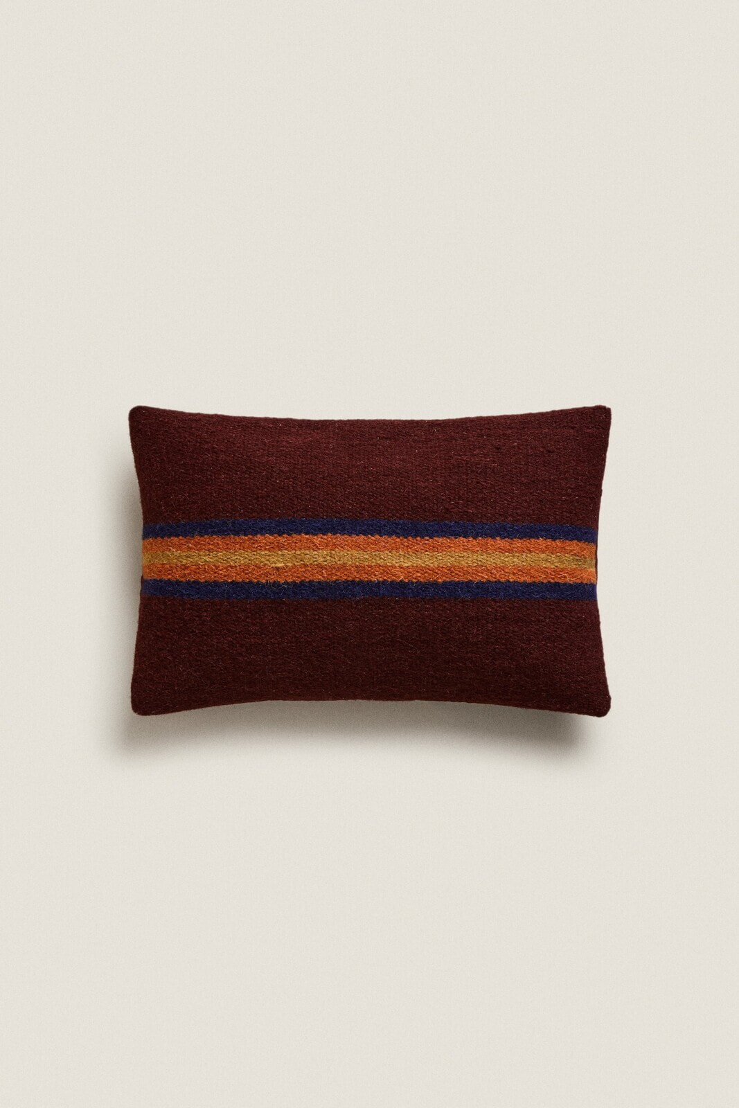 Striped wool cushion cover